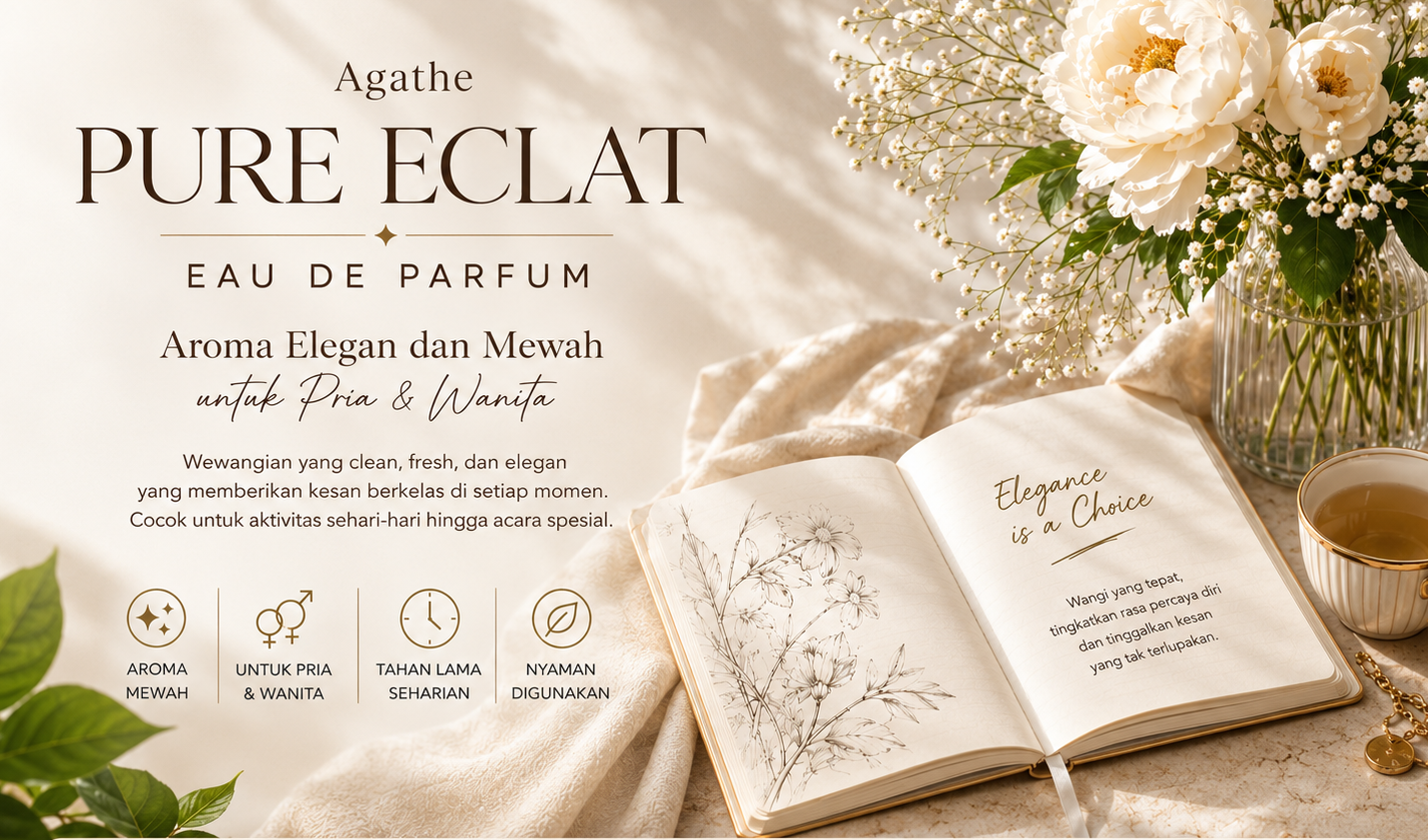 Agathe Pure Eclat Eau De Parfum: Aroma Elegan dan Mewah untuk Pria & Wanita
